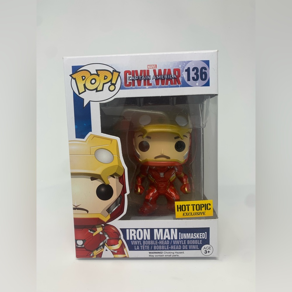 Funko Pop! Iron Man #136 Civil War Hot Topic Exclusive Vaulted